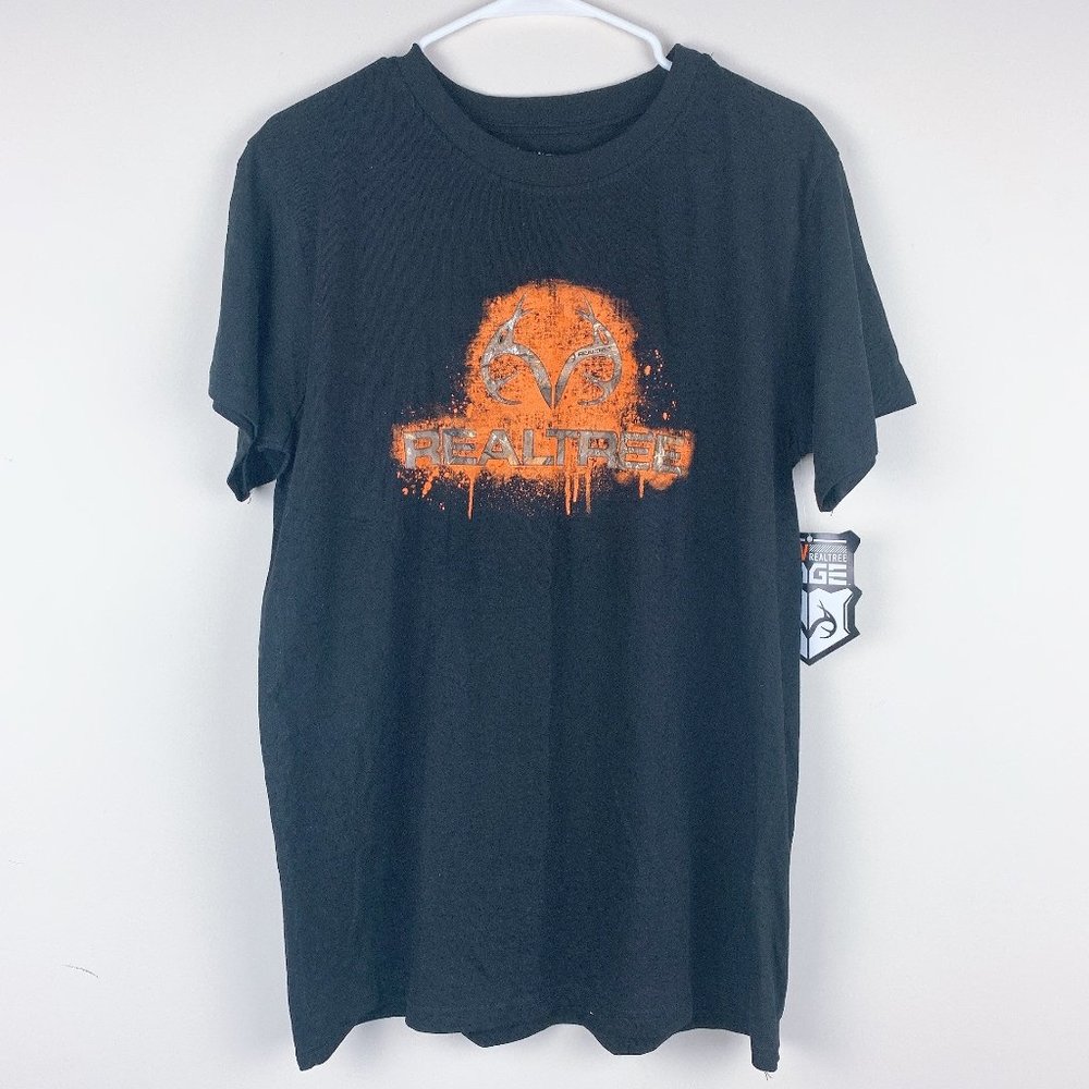 NWT Realtree Men's Black Graphic Tee size Large